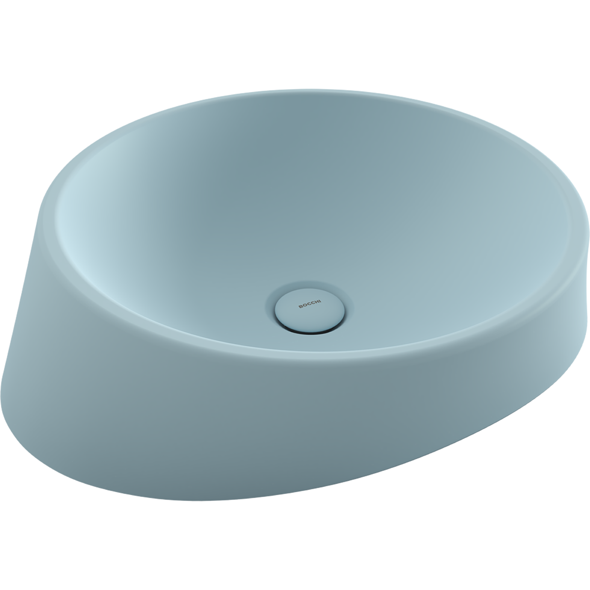 Bocchi Venezia 56 cm Çanak Lavabo Mat Buz Mavisi
