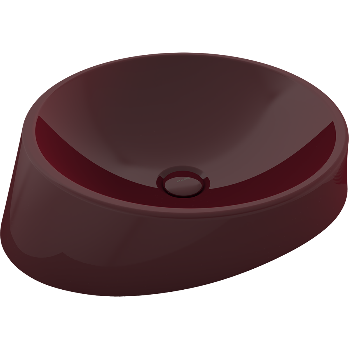Bocchi Venezia 56 cm Çanak Lavabo Parlak Burgonya Bordosu