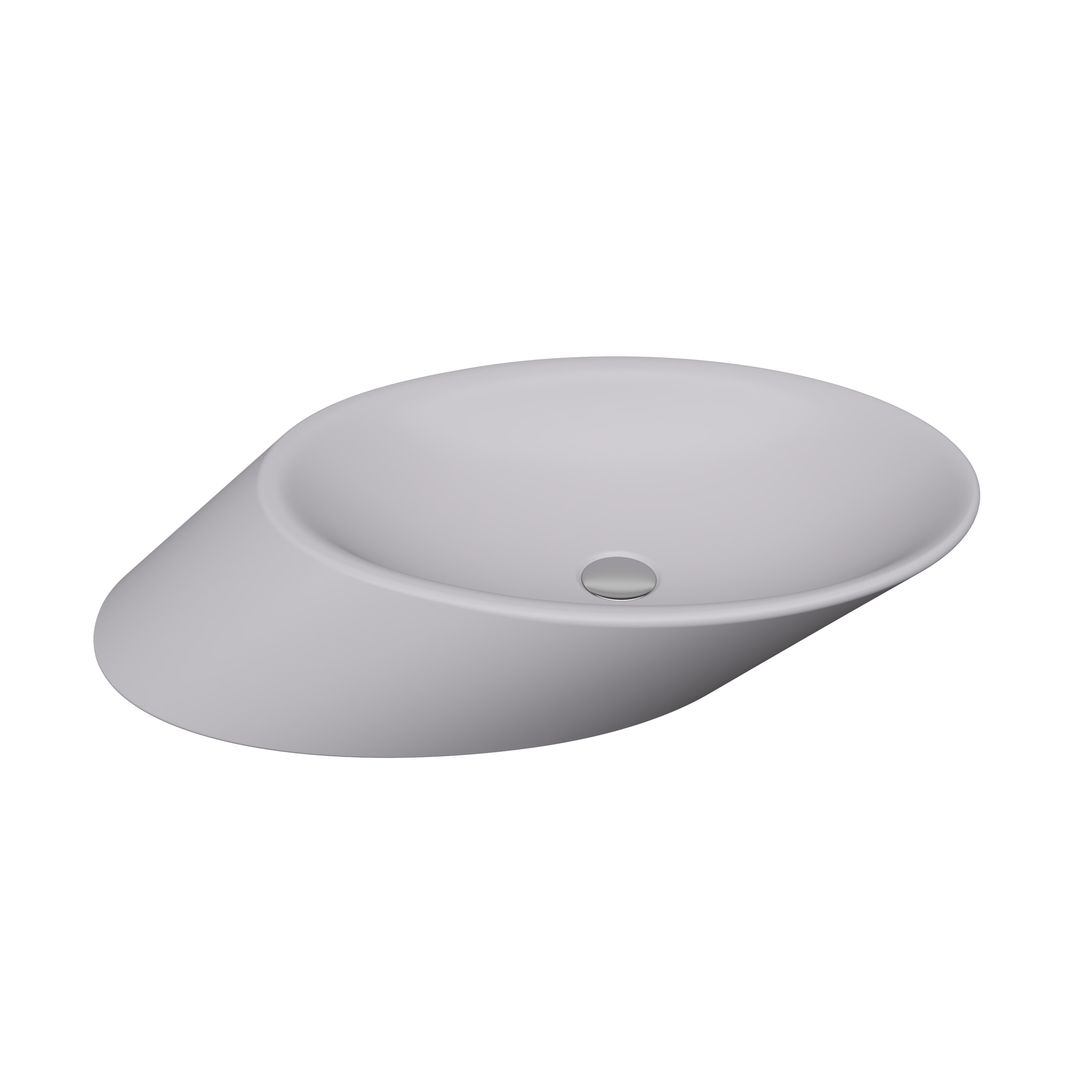 Bocchi Vessel Yatay Çanak Lavabo 72 cm Mat Gri