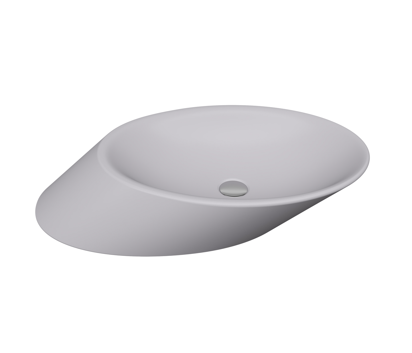 Bocchi Vessel Yatay Çanak Lavabo 72 cm Mat Gri
