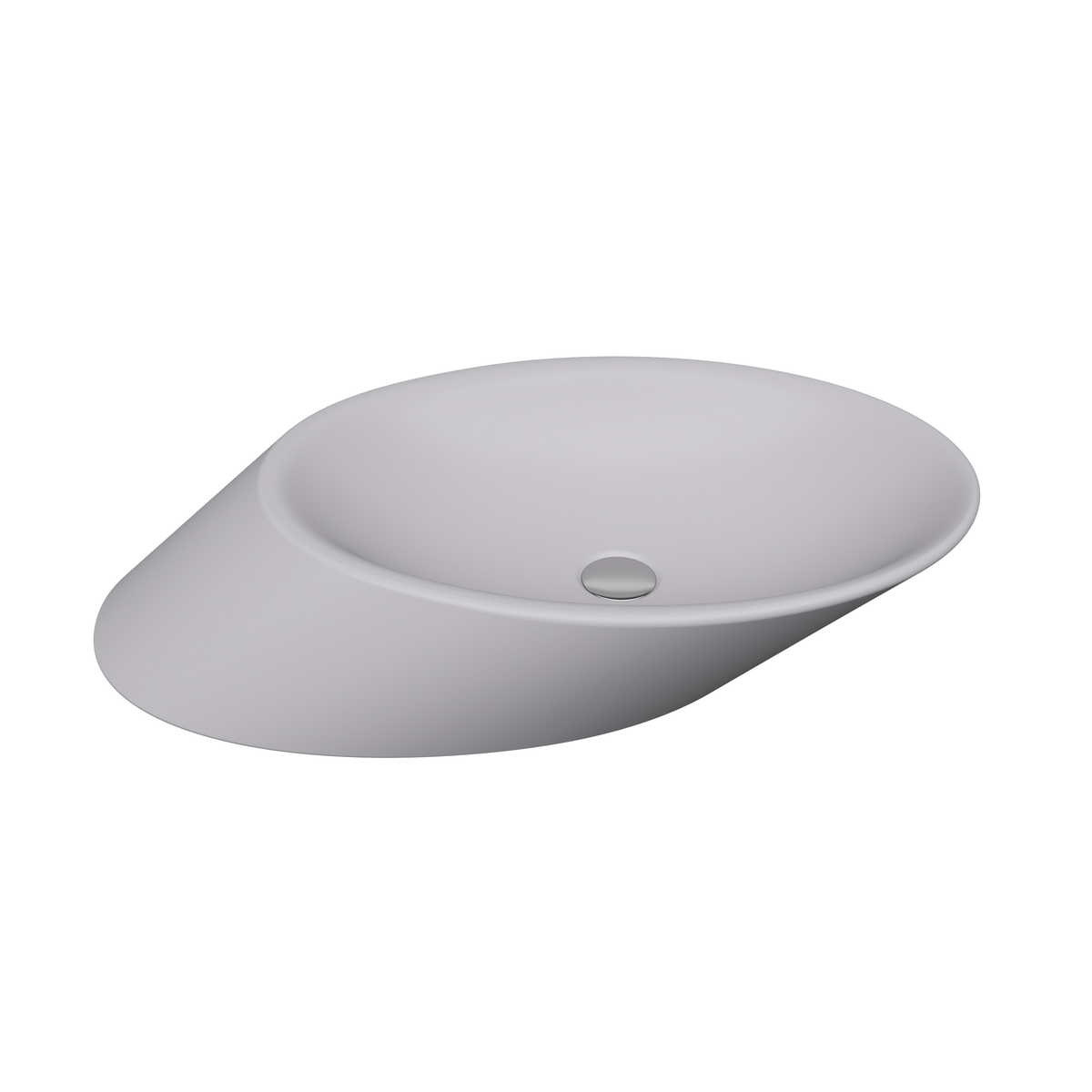 Bocchi Vessel Yatay Çanak Lavabo 72 cm Mat Gri