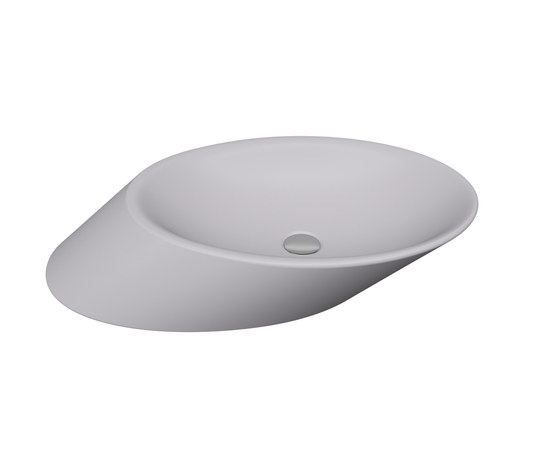 Bocchi Vessel Yatay Çanak Lavabo 72 cm Mat Gri