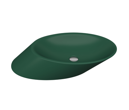 Bocchi Vessel Yatay Çanak Lavabo 72 cm Mat Yeşil