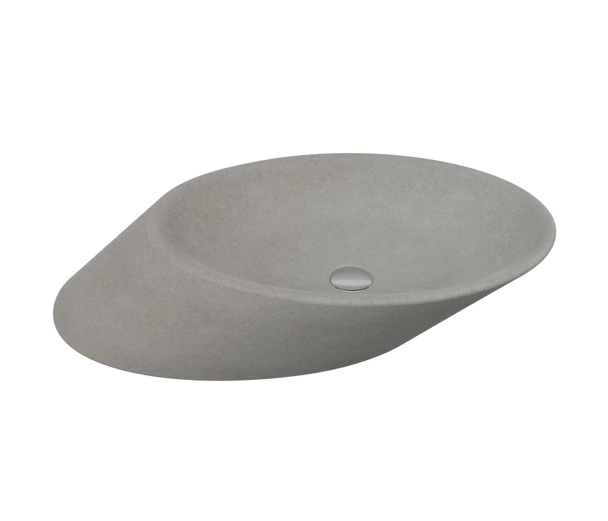 Bocchi Vessel Yatay Çanak Lavabo 72 cm Mat Beton