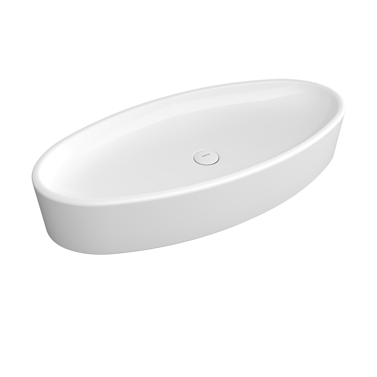 Bocchi Vessel Elips Çanak Lavabo 85 cm Parlak Beyaz
