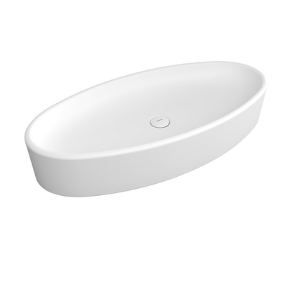 Bocchi Vessel Elips Çanak Lavabo 85 cm Mat Beyaz