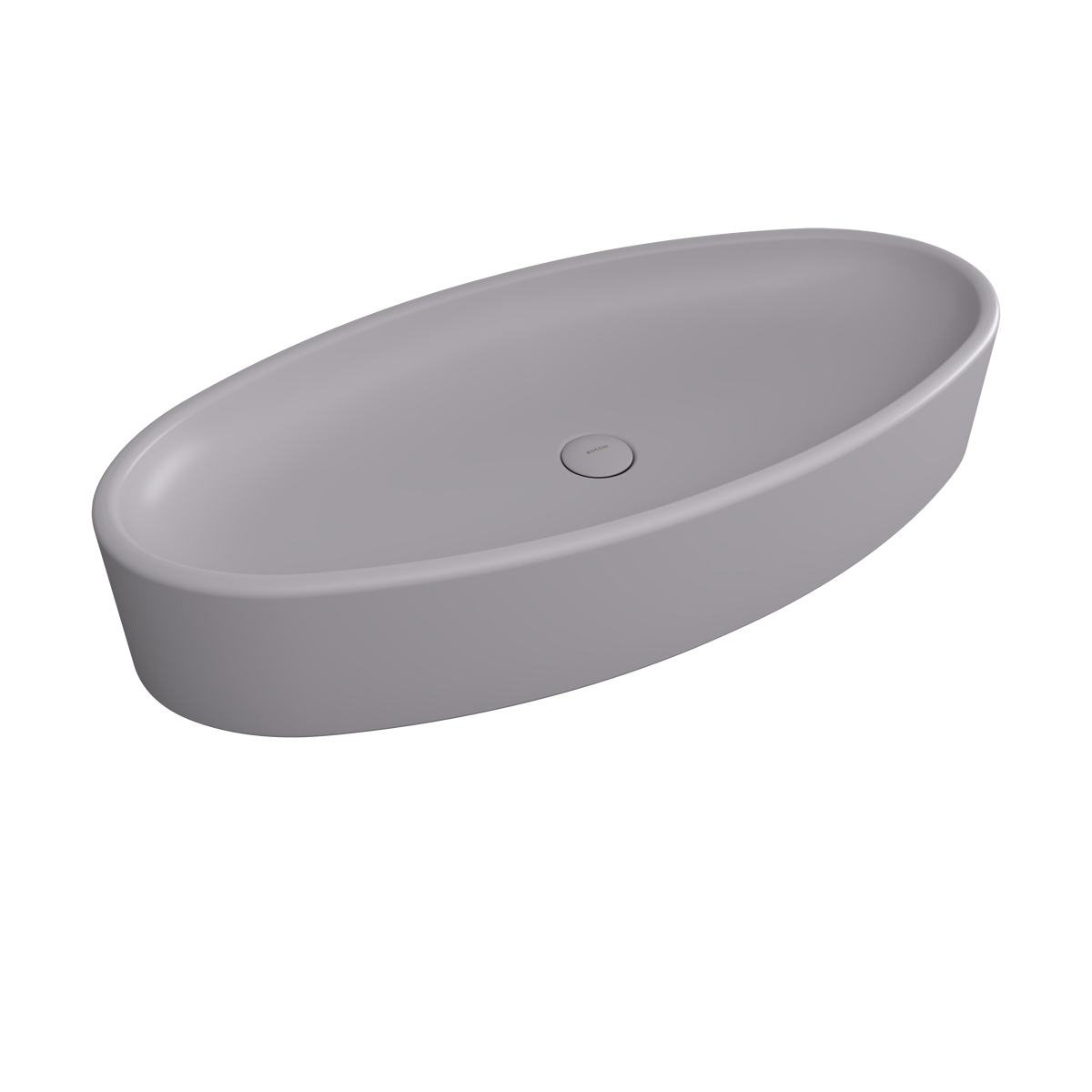 Bocchi Vessel Elips Çanak Lavabo 85 cm Mat Gri