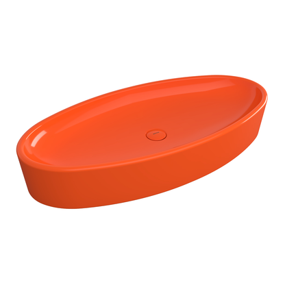 Bocchi Vessel Elips Çanak Lavabo 85 cm Parlak Turuncu