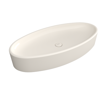 Bocchi Vessel Elips Çanak Lavabo 85 cm Parlak Bisküvi