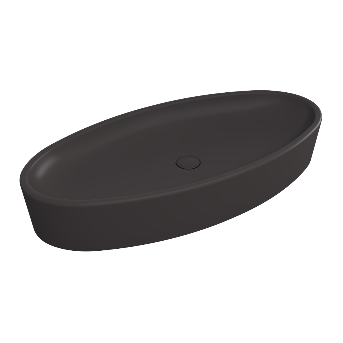 Bocchi Vessel Elips Çanak Lavabo 85 cm Mat Antrasit