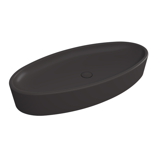 Bocchi Vessel Elips Çanak Lavabo 85 cm Mat Antrasit