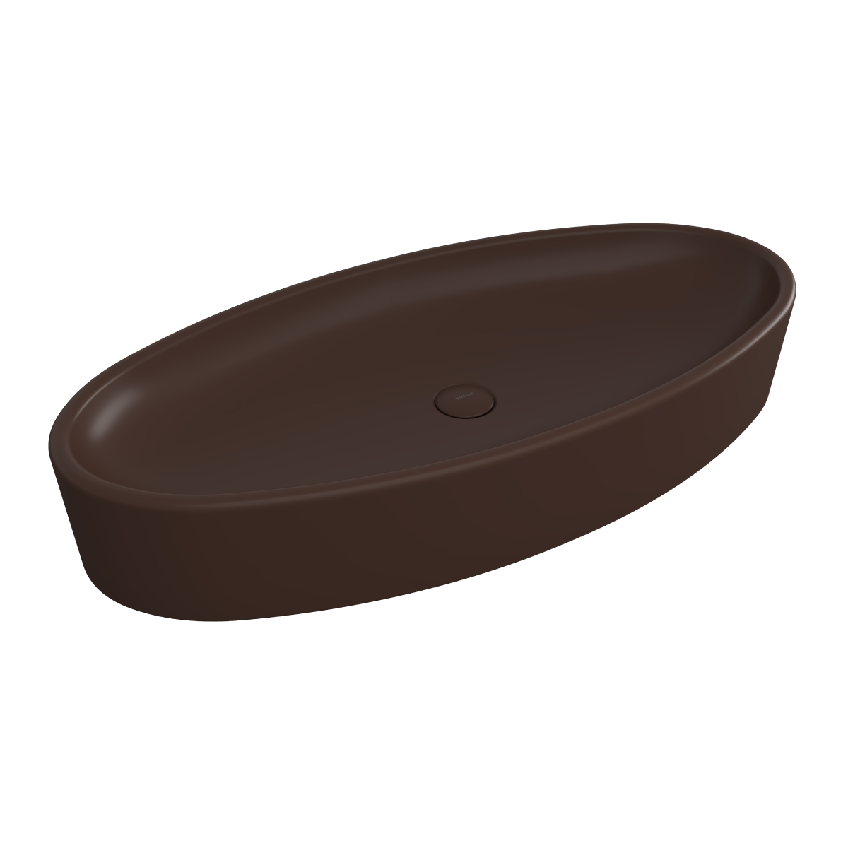 Bocchi Vessel Elips Çanak Lavabo 85 cm Mat Kahve