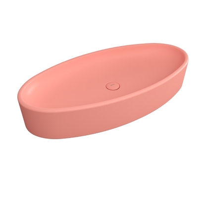 Bocchi Vessel Elips Çanak Lavabo 85 cm Mat Somon