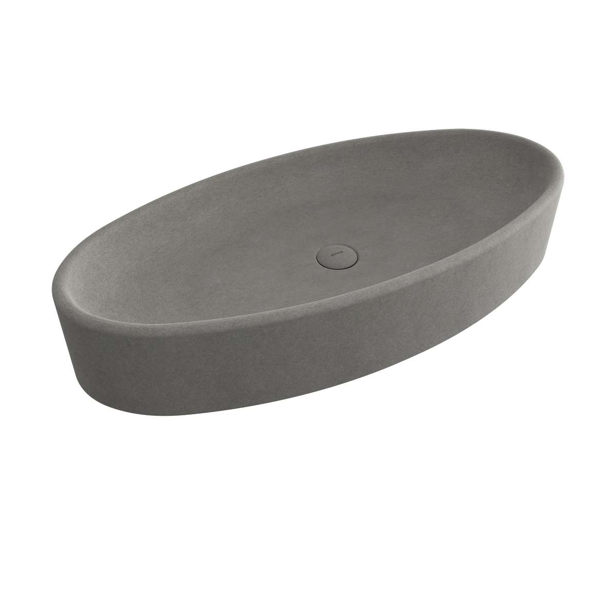 Bocchi Vessel Elips Çanak Lavabo 85 cm Mat Beton