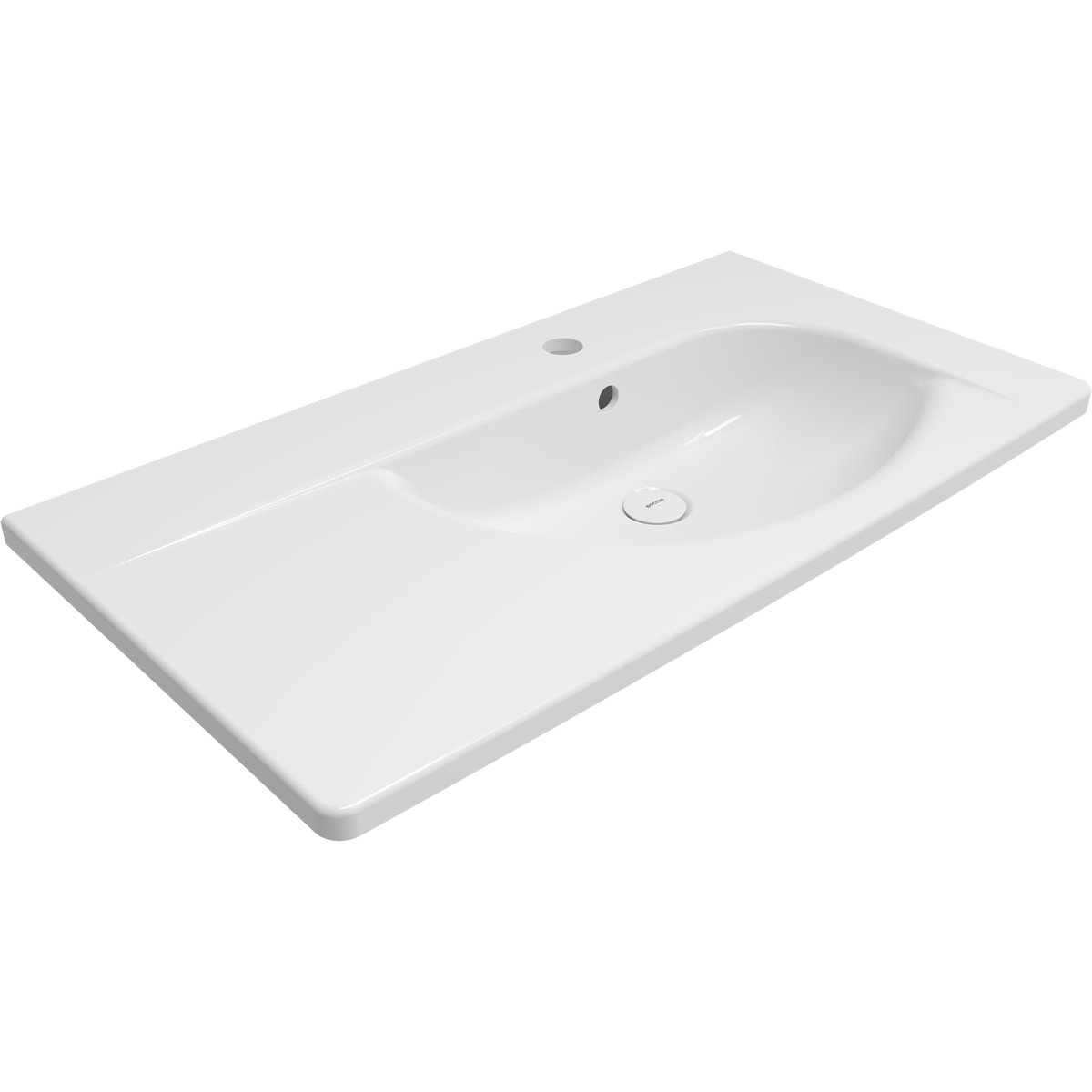Bocchi Taormina Arch 86 cm Etajerli Lavabo Parlak Beyaz ürün görseli