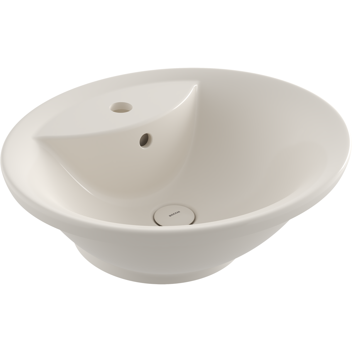 Bocchi Verona 50 cm Parlak Bisküvi Tezgâh Üstü Lavabo