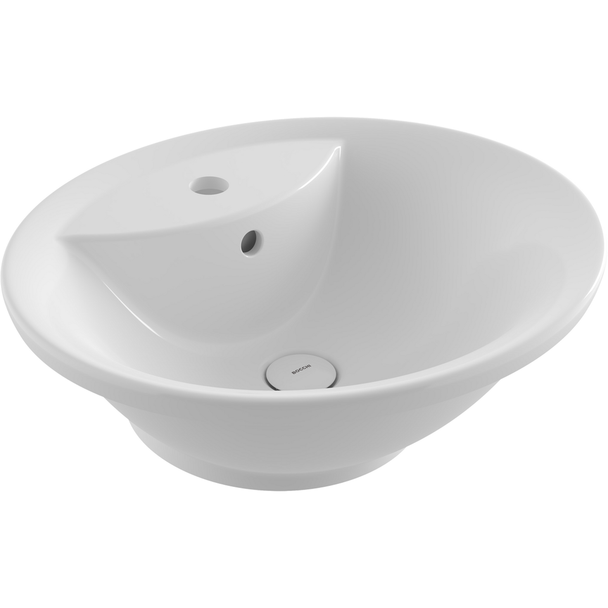 Bocchi Verona 50 cm Parlak Beyaz Tezgâh Üstü Lavabo