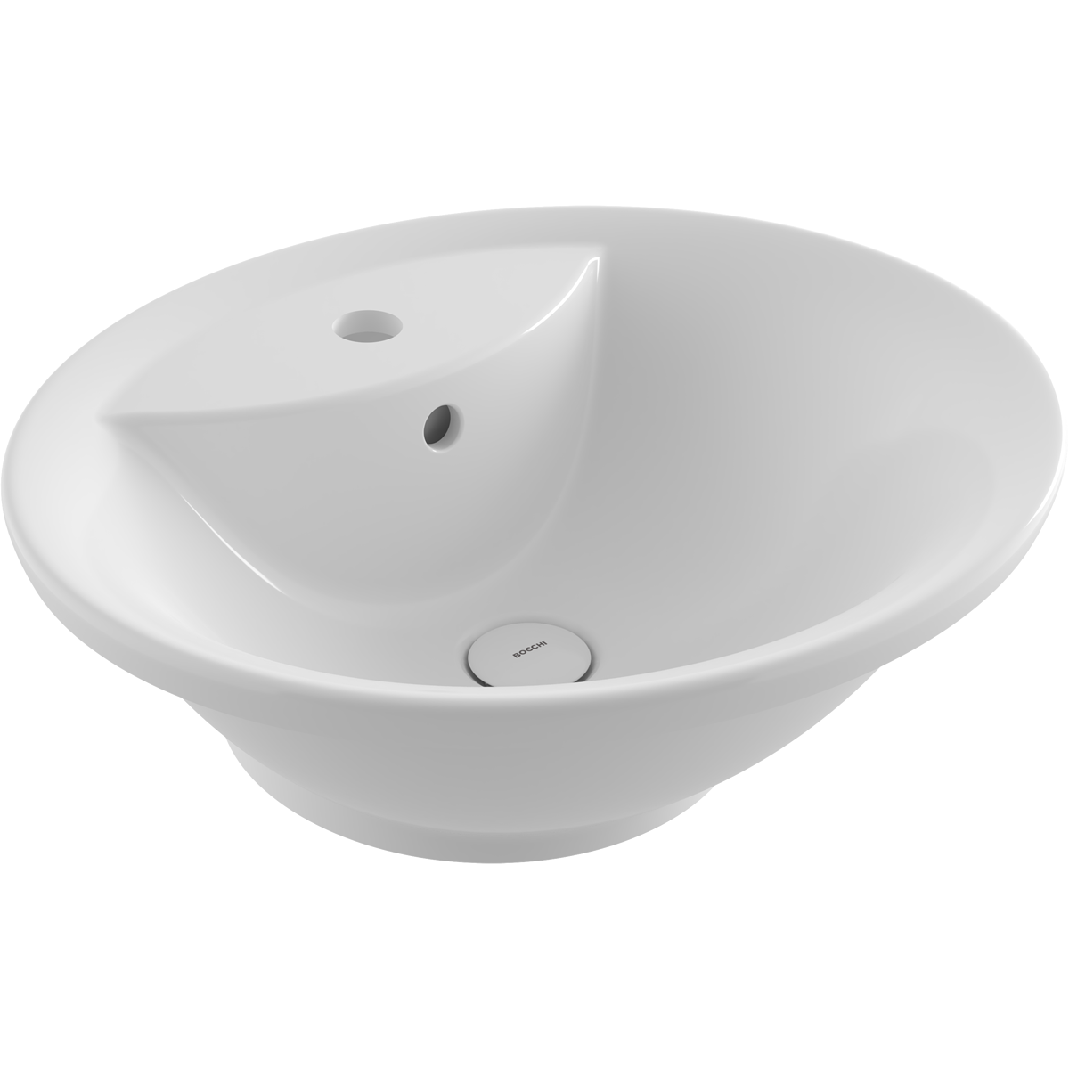 Bocchi Verona 50 cm Parlak Beyaz Tezgâh Üstü Lavabo