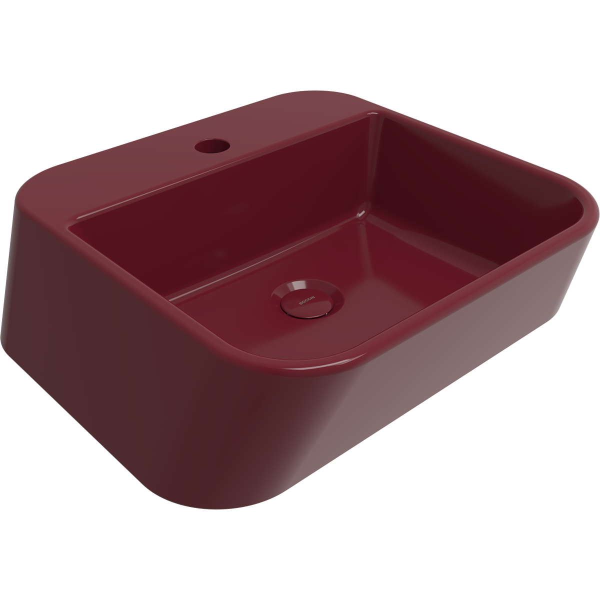 Bocchi Firenze Çanak Lavabo 50 cm Parlak Burgonya Bordosu