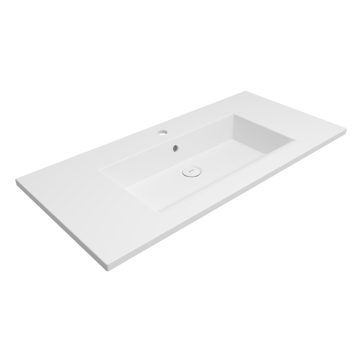 Bocchi Milano Etajerli Lavabo 100 cm Mat Beyaz ürün görseli