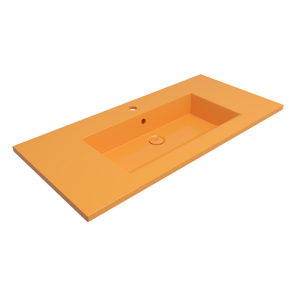 Bocchi Milano Etajerli Lavabo 100 cm Parlak Mandalina Sarısı ürün görseli