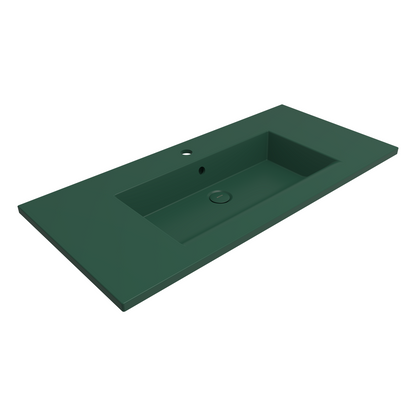 Bocchi Milano Etajerli Lavabo 100 cm Mat Yeşil ürün görseli