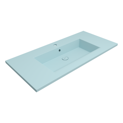 Bocchi Milano Etajerli Lavabo 100 cm Mat Buz Mavisi ürün görseli