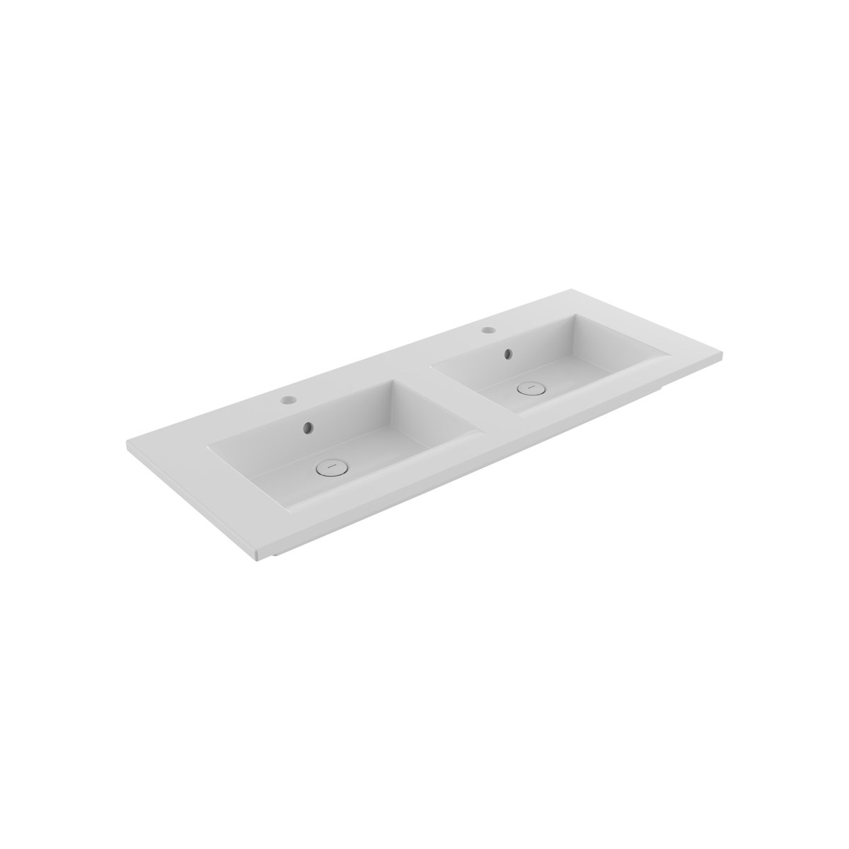 Bocchi Milano Çift Gözlü Lavabo 120 cm Parlak Beyaz ürün görseli