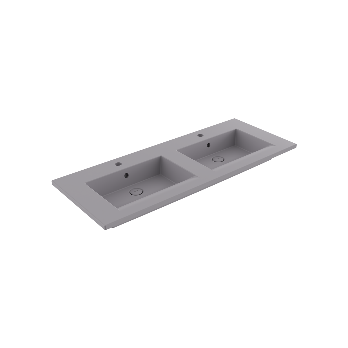 Bocchi Milano Çift Gözlü Lavabo 120 cm Mat Gri ürün görseli