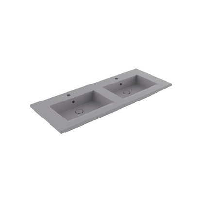 Bocchi Milano Çift Gözlü Lavabo 120 cm Mat Gri ürün görseli