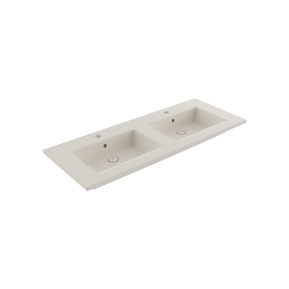 Bocchi Milano Çift Gözlü Lavabo 120 cm Parlak Bisküvi ürün görseli