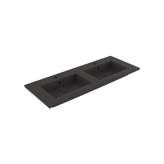 Bocchi Milano Çift Gözlü Lavabo 120 cm Mat Antrasit ürün görseli