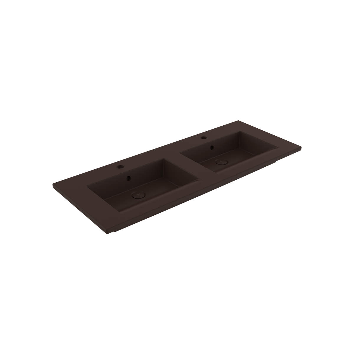 Bocchi Milano Çift Gözlü Lavabo 120 cm Mat Kahve ürün görseli