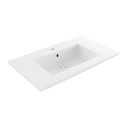 Bocchi Milano Etajerli Lavabo 80 cm Parlak Beyaz ürün görseli