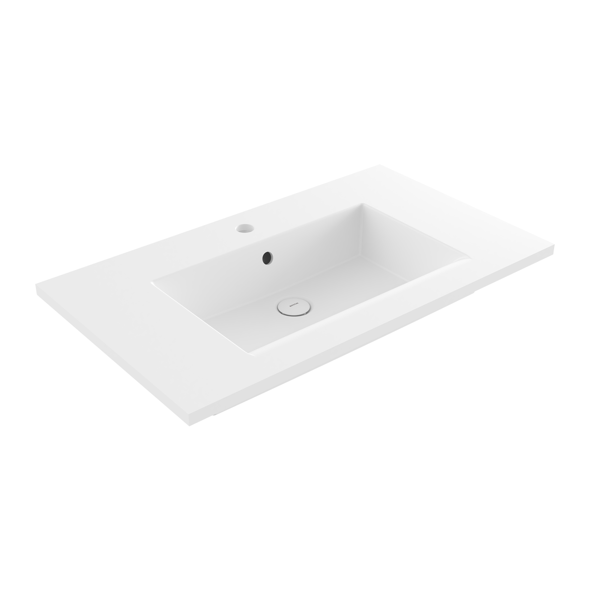 Bocchi Milano Etajerli Lavabo 80 cm Mat Beyaz ürün görseli