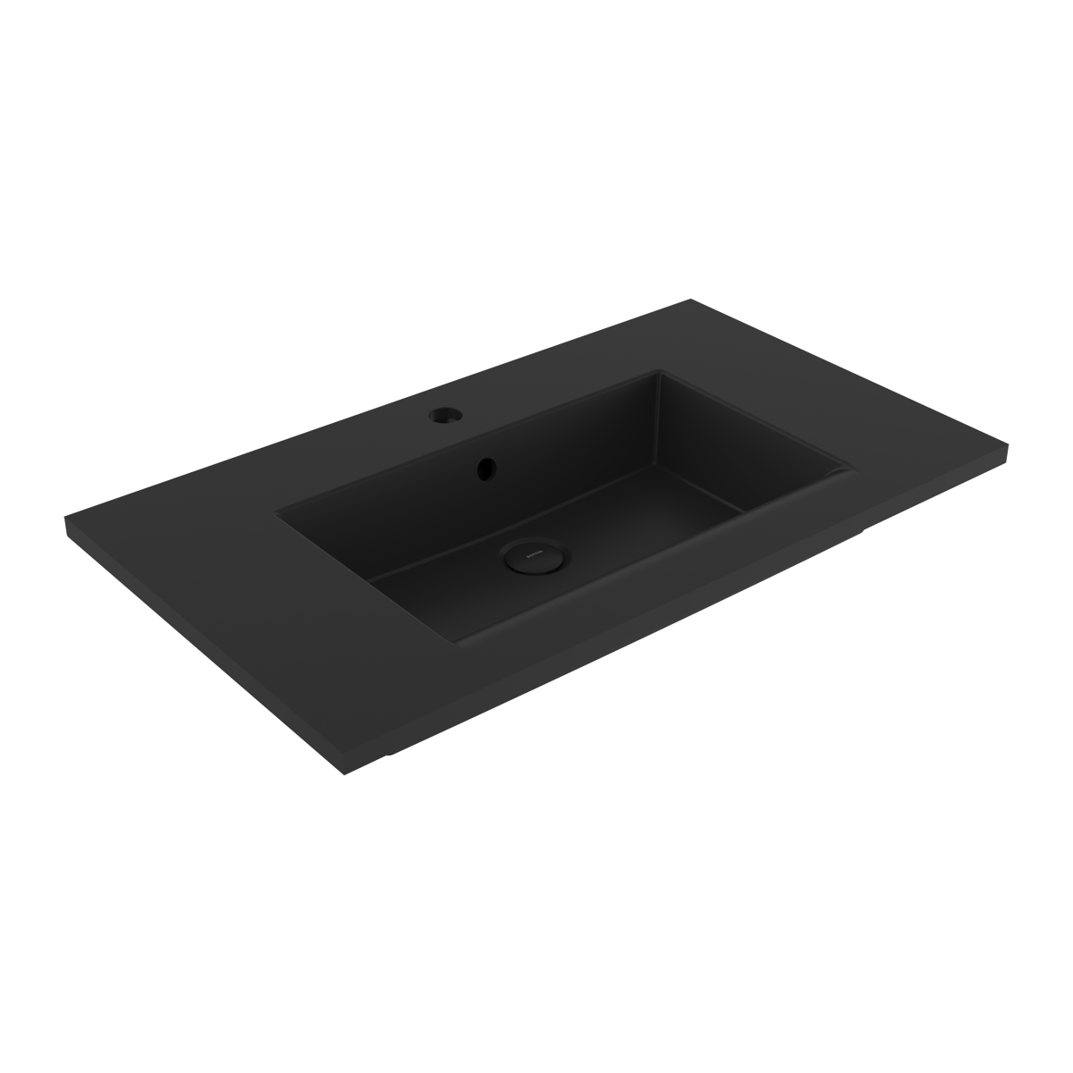 Bocchi Milano Etajerli Lavabo 80 cm Mat Siyah ürün görseli