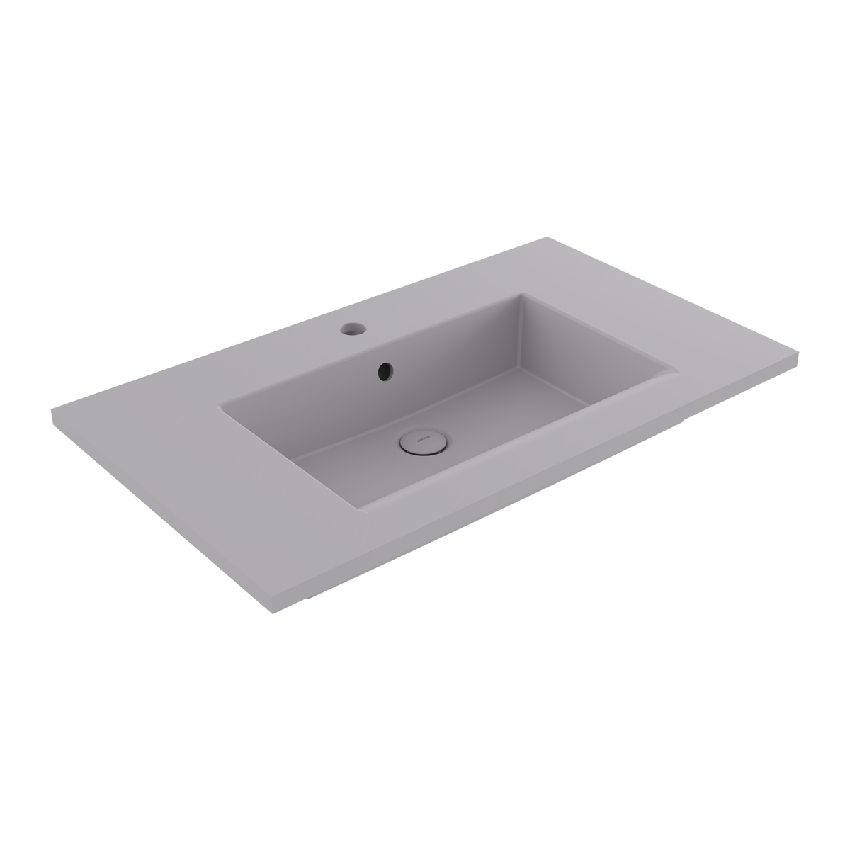 Bocchi Milano Etajerli Lavabo 80 cm Mat Gri ürün görseli