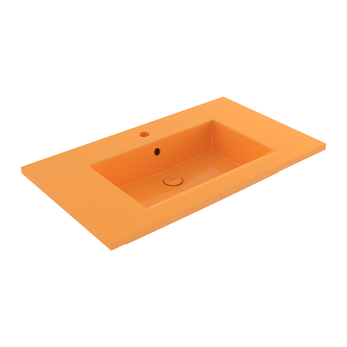 Bocchi Milano Etajerli Lavabo 80 cm Parlak Mandalina Sarısı ürün görseli