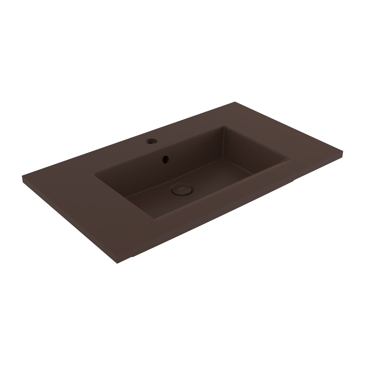 Bocchi Milano Etajerli Lavabo 80 cm Mat Kahve ürün görseli