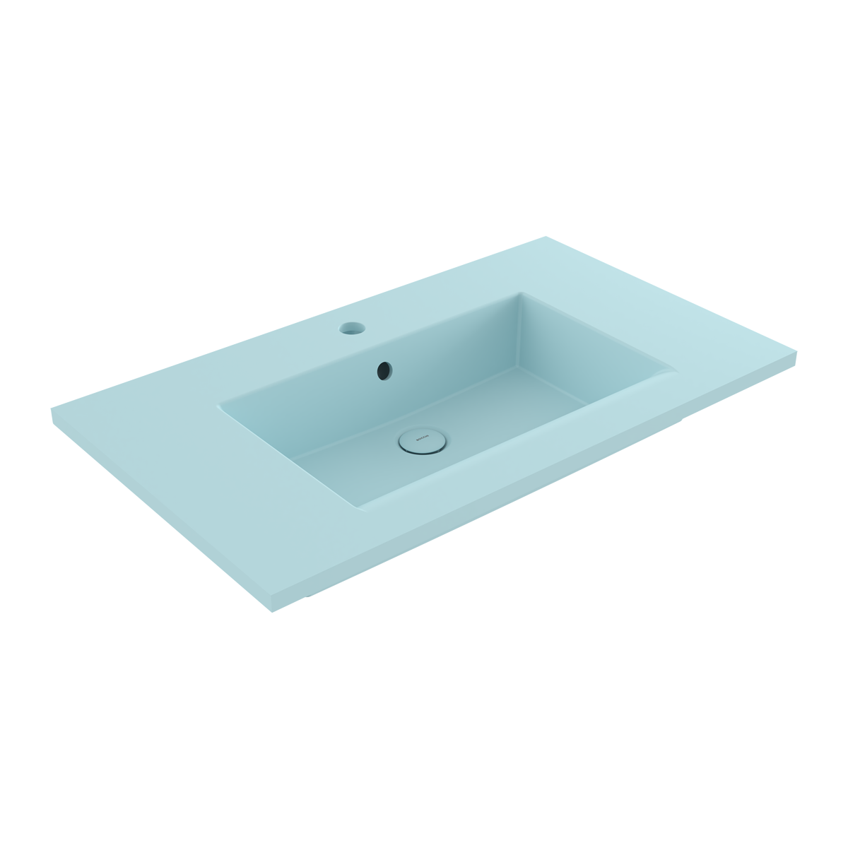 Bocchi Milano Etajerli Lavabo 80 cm Mat Buz Mavisi ürün görseli