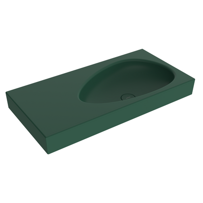 Bocchi Etna 90 cm Etajerli Lavabo Mat Yeşil ürün görseli