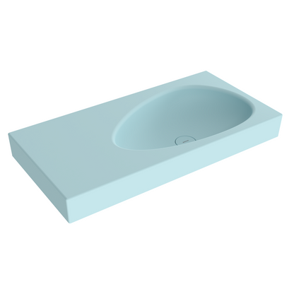 Bocchi Etna 90 cm Etajerli Lavabo Mat Buz Mavisi ürün görseli