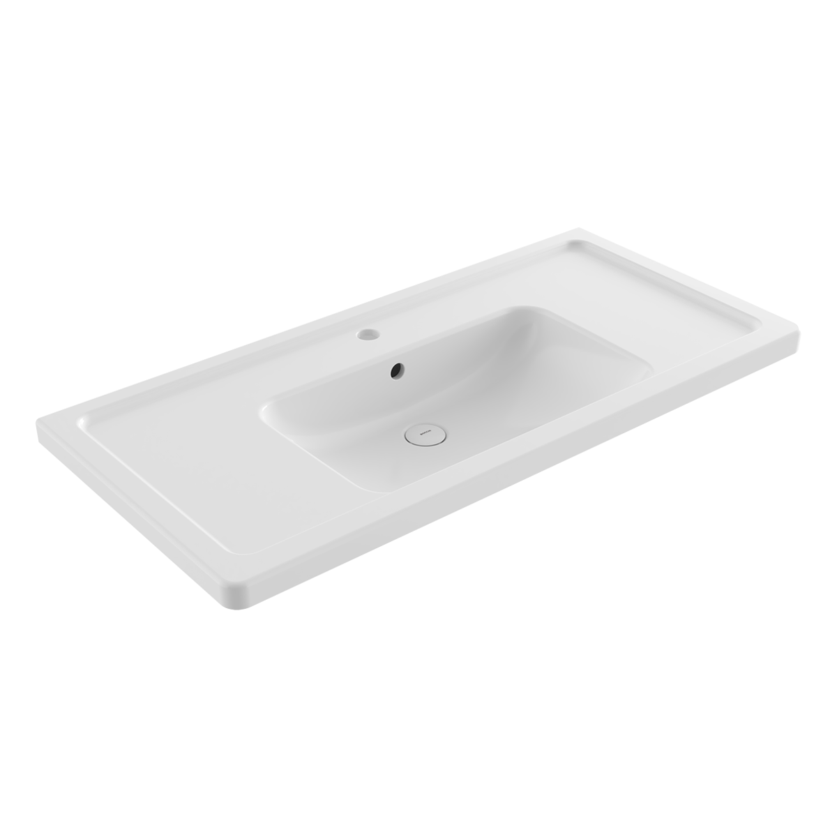 Bocchi Taormina Pro Etajerli Lavabo 105 cm Parlak Beyaz ürün görseli