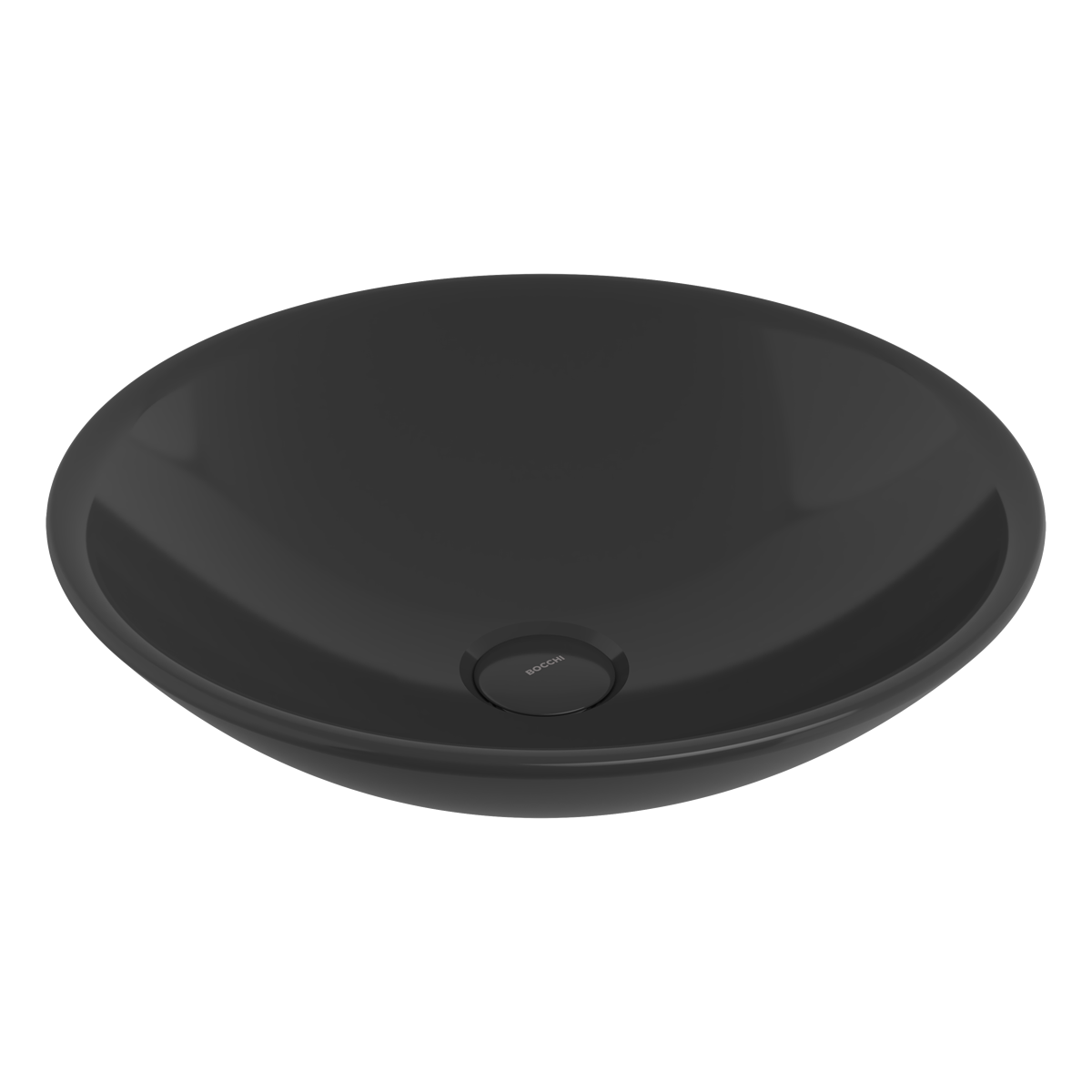 Bocchi Venezia 40 cm Çanak Lavabo Parlak Siyah