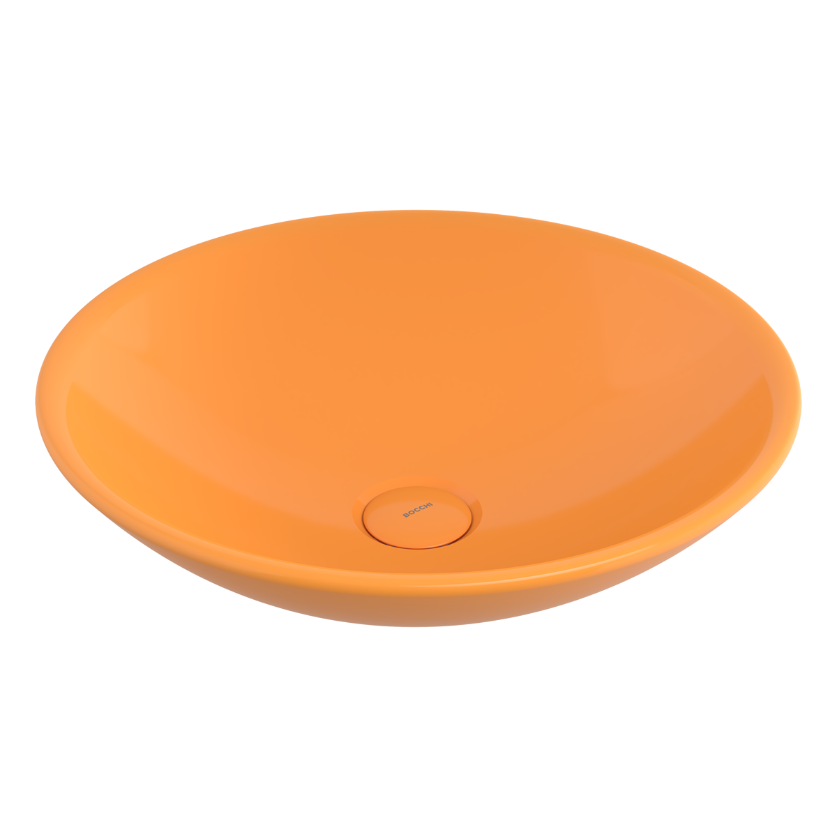 Bocchi Venezia 40 cm Çanak Lavabo Parlak Mandalina Sarısı
