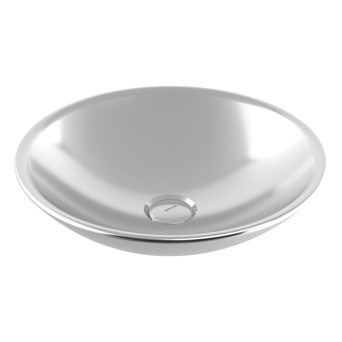 Bocchi Venezia 40 cm Çanak Lavabo Parlak Gümüş