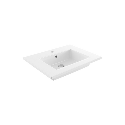 Bocchi Milano Etajerli Lavabo 60 cm Parlak Beyaz ürün görseli