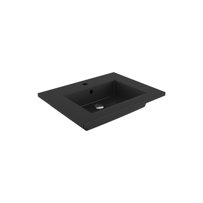 Bocchi Milano Etajerli Lavabo 60 cm Mat Siyah ürün görseli