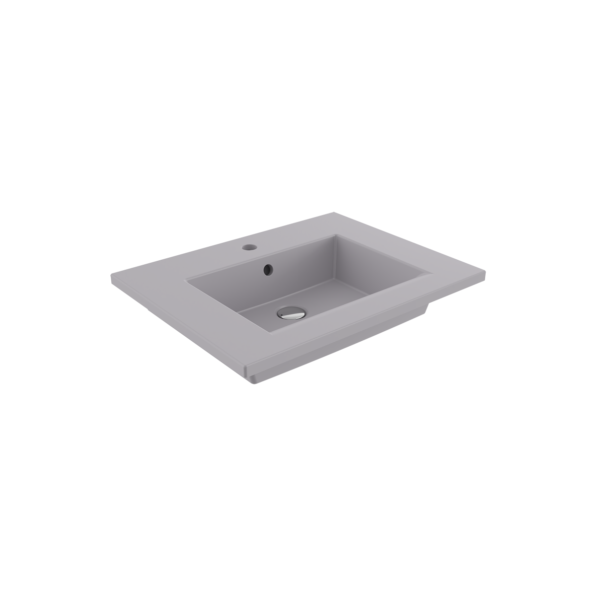Bocchi Milano Etajerli Lavabo 60 cm Mat Gri ürün görseli