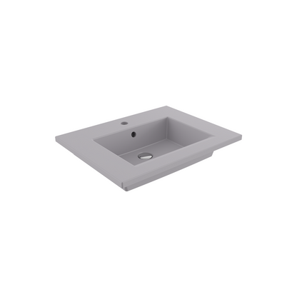 Bocchi Milano Etajerli Lavabo 60 cm Mat Gri ürün görseli